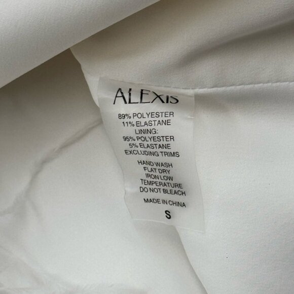 🆕 ALEXIS 🧿 NWOT Bristal Feather Trimmed Mini Dress, White, Sz S - Picture 15 of 16
